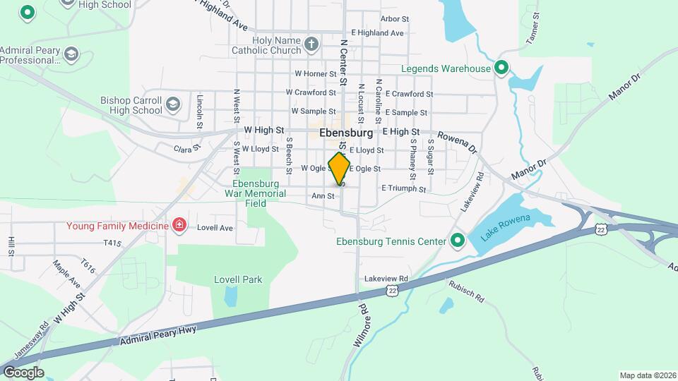 401 S Center St Map and Location Details