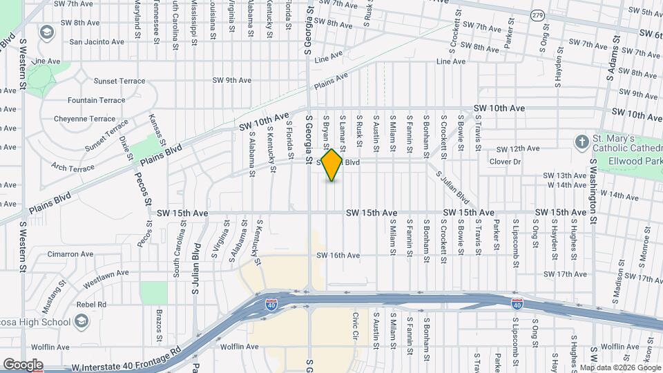 1219 S Bryan St Mapa y Detalles de la Ubicación