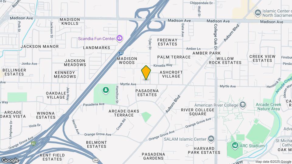 4439 Myrtle Ave Map and Location Details