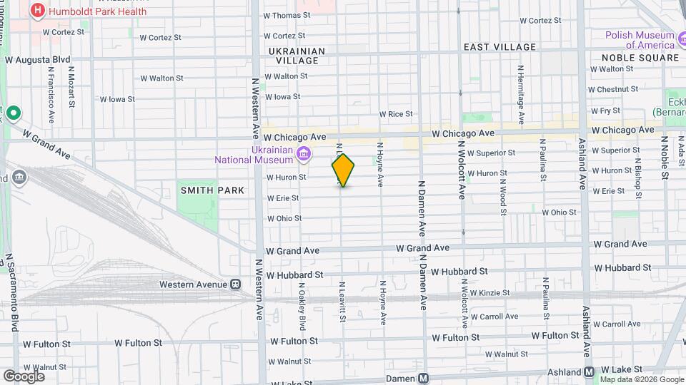 2158 W Erie St, Unit 1 Map and Location Details