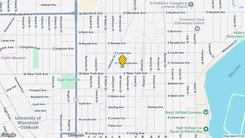 1214 Mt Vernon St Map and Location Details