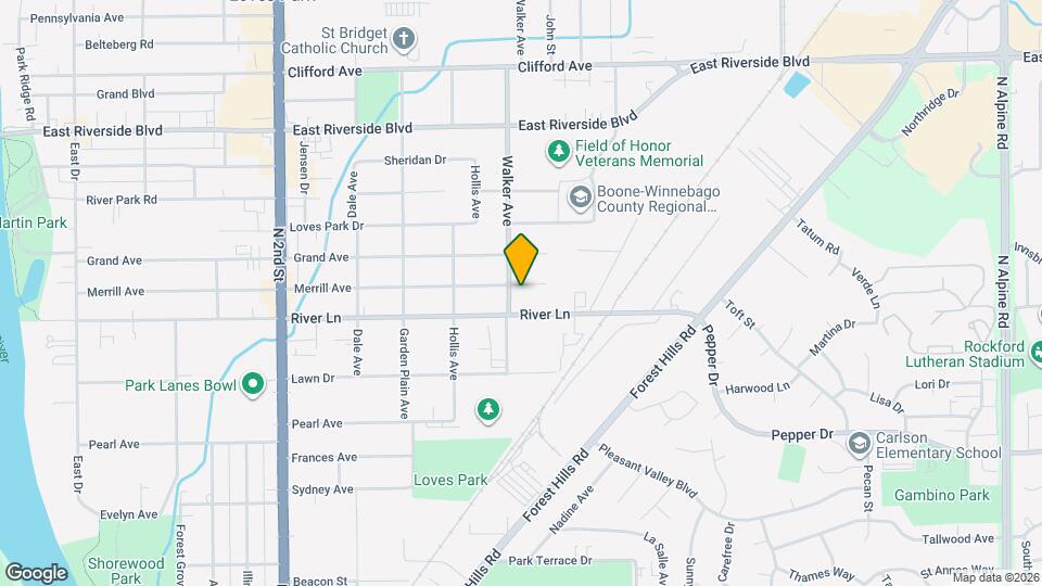 903 Merrill Ave Map and Location Details