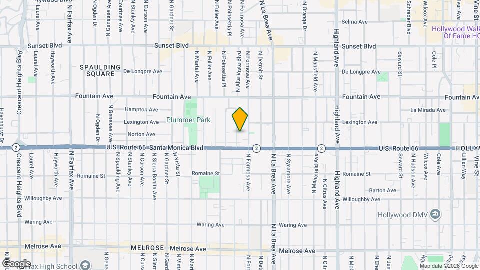 1130 N Poinsettia Pl Map and Location Details