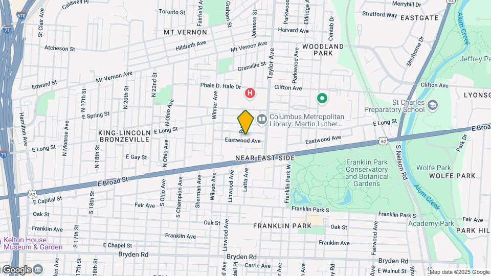1414 Eastwood Ave Map and Location Details