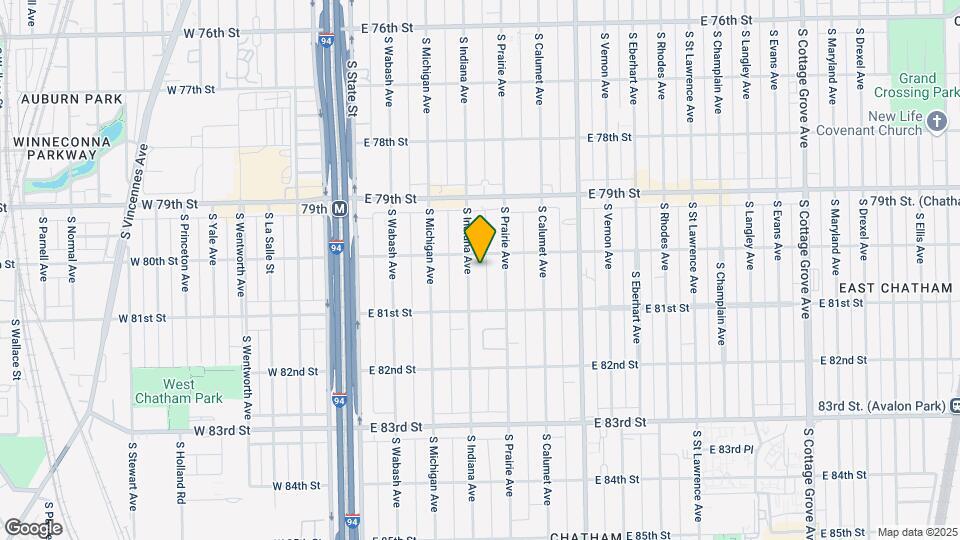 8015 S Indiana Ave Map and Location Details