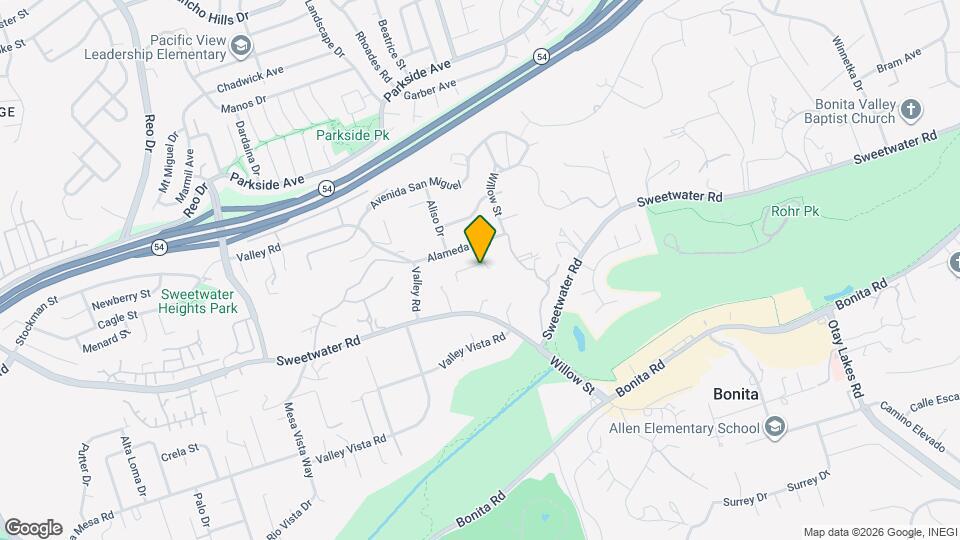 3734 Bonita Canyon Rd Map and Location Details