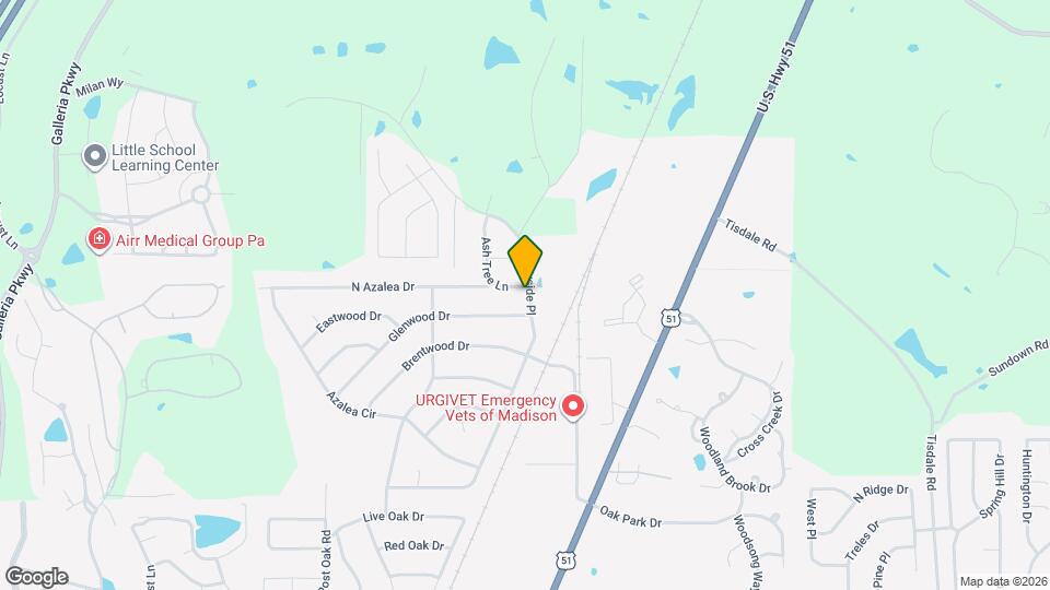 401 Ash Tree Ln Map and Location Details