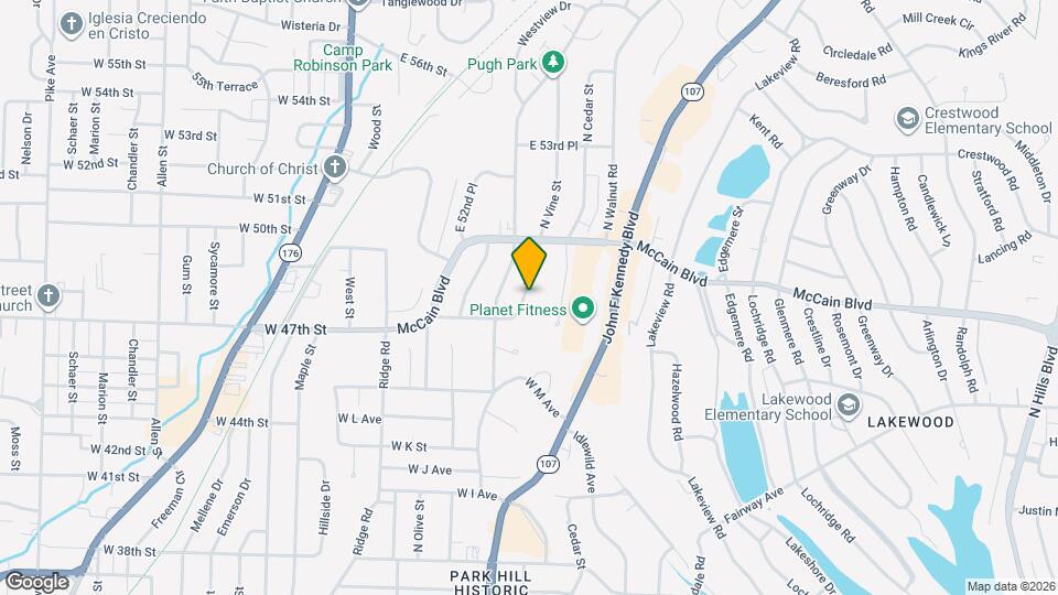 4700 N Vine St Map and Location Details