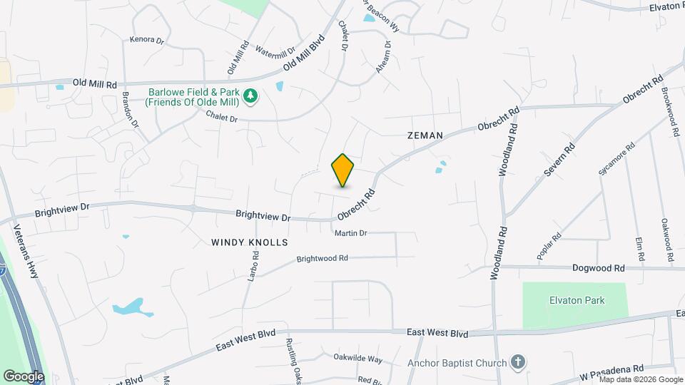 408 Kosmill Dr Map and Location Details