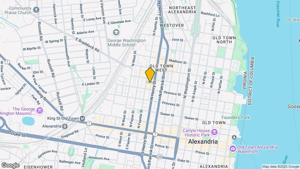 525 N Fayette St Map and Location Details