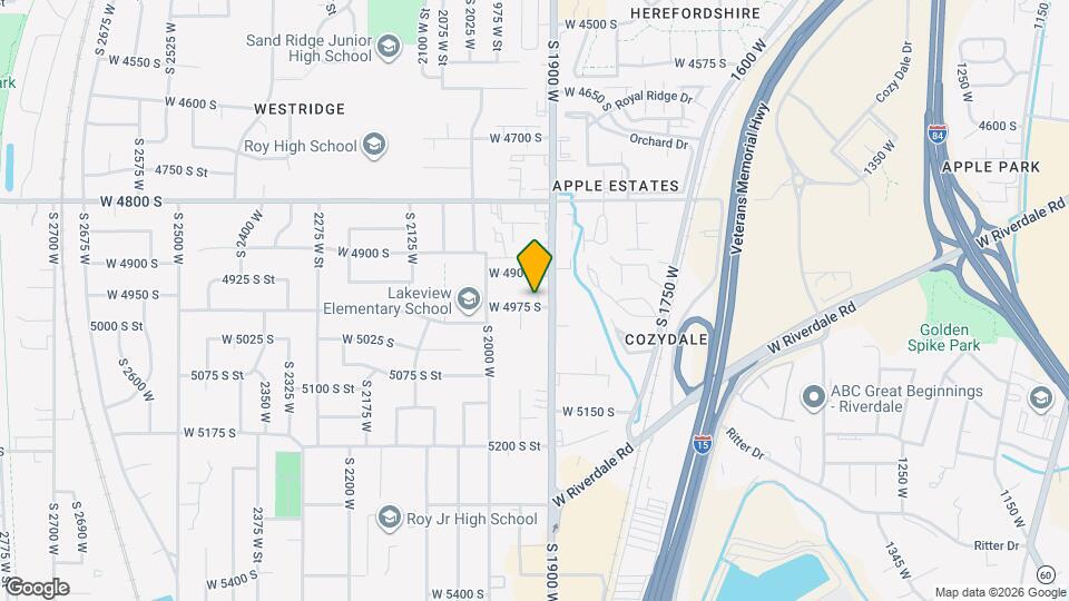 1920 W 4975 S Map and Location Details