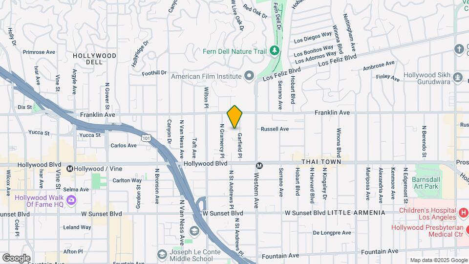 1817 Garfield Pl Mapa y Detalles de la Ubicación