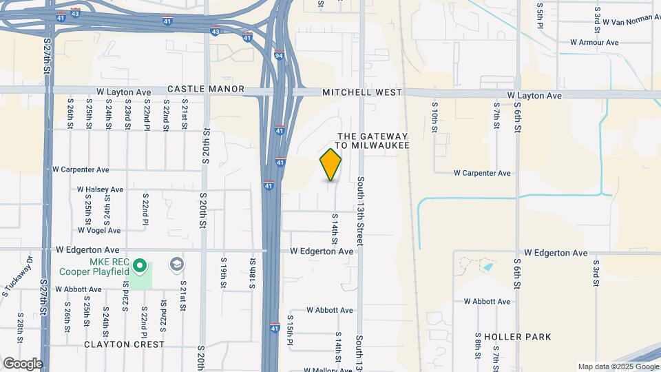 4927 S 14th St Map and Location Details