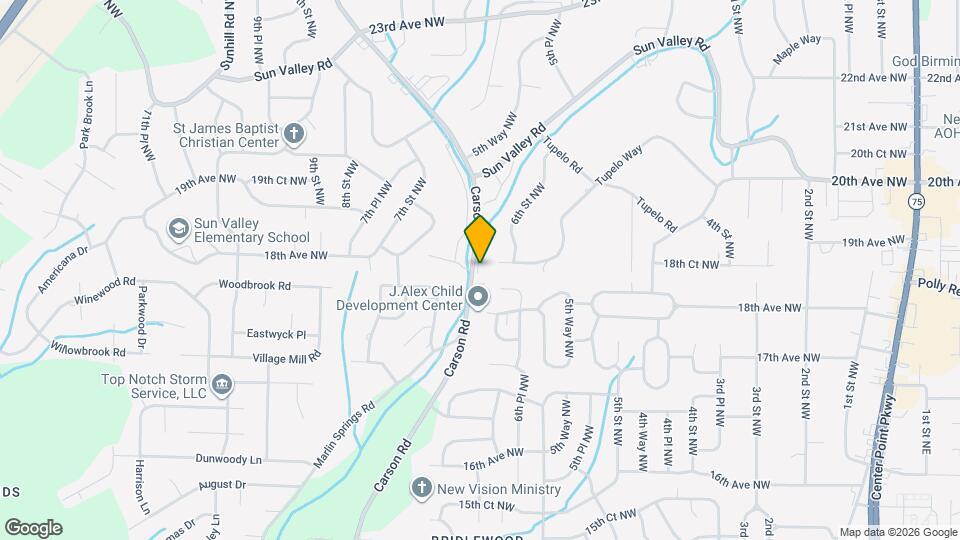 1801 Carson Rd Map and Location Details