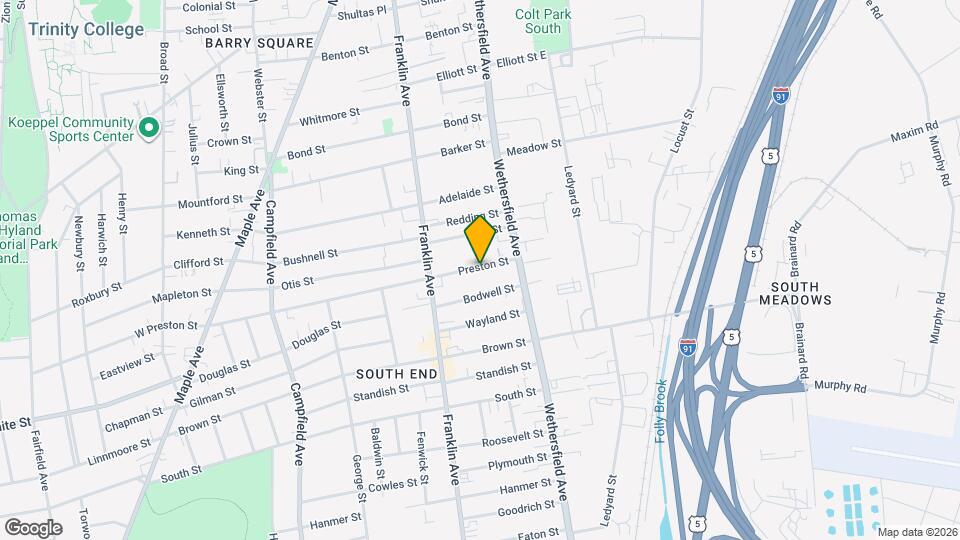 33 Preston St, Unit 33 Preston St, Hartford, CT 06114 Mapa y Detalles de la Ubicación