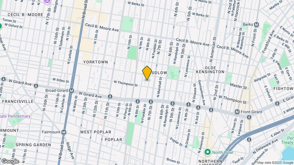 1318 N Franklin St Map and Location Details