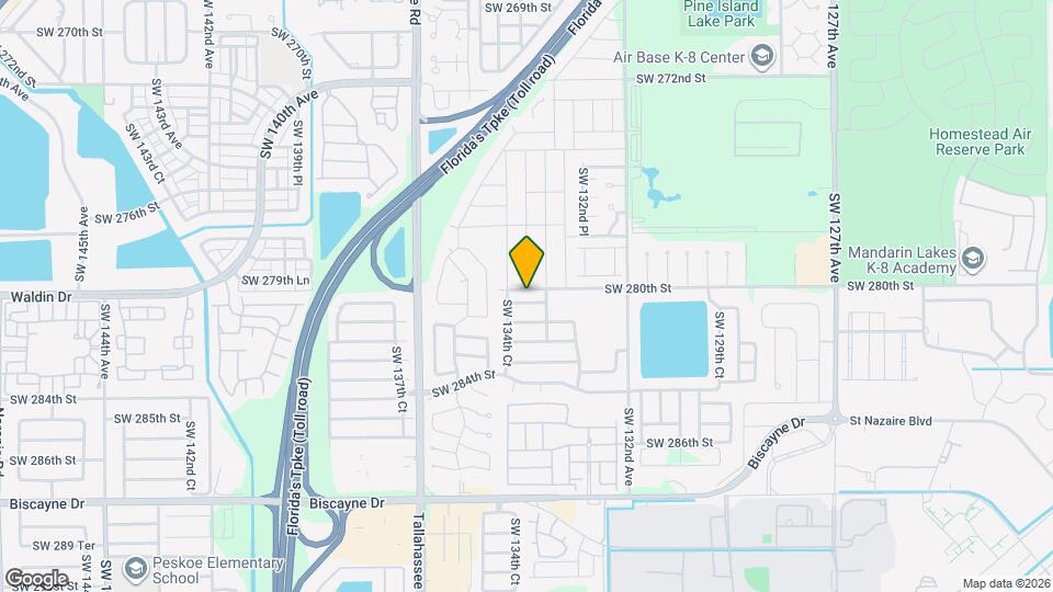 13421 SW 280th Ter Map and Location Details