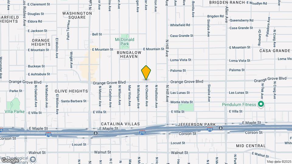 1255 E Orange Grove Blvd Map and Location Details
