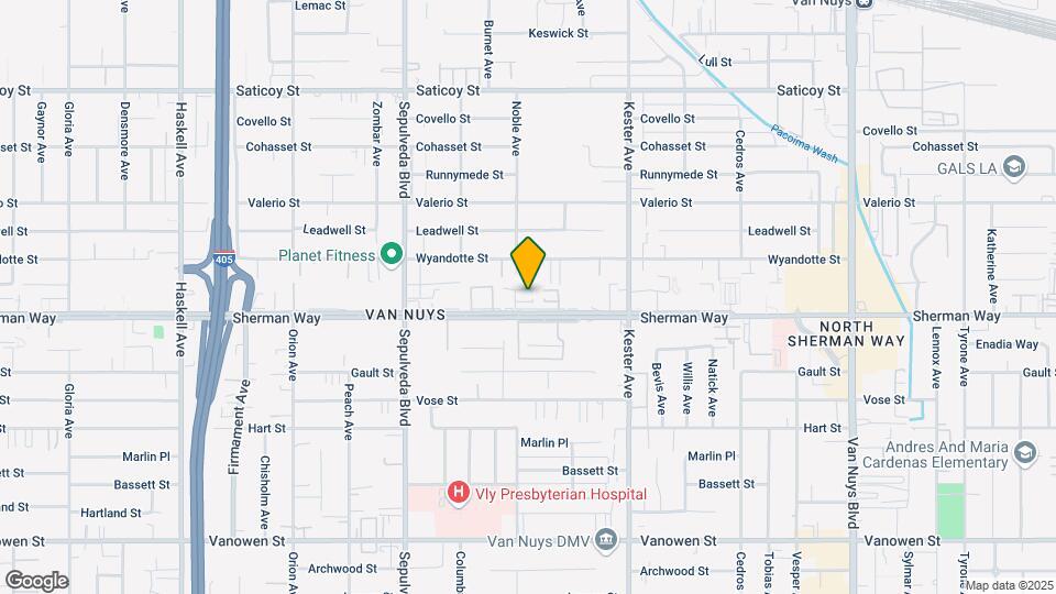 15059 Sherman Way Mapa y Detalles de la Ubicación