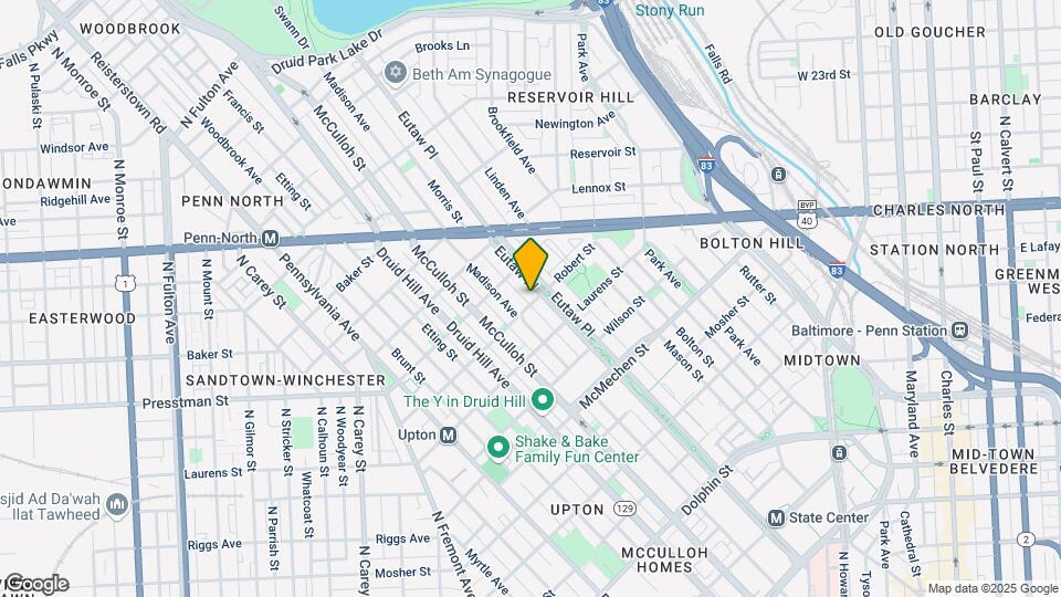 1900 Eutaw Pl Map and Location Details