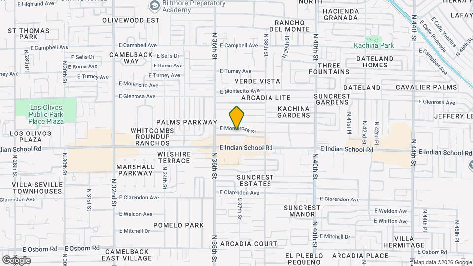 3637 E Monterosa St Map and Location Details