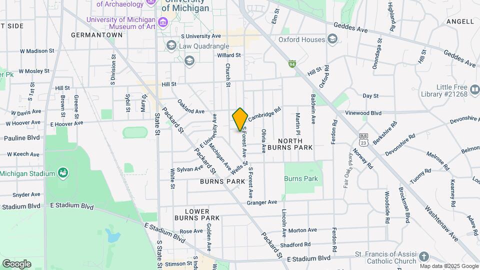 1104 S Forest Ave Map and Location Details