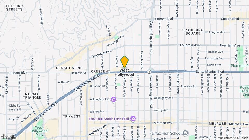 1119 N Sweetzer Ave, Unit 11 Map and Location Details