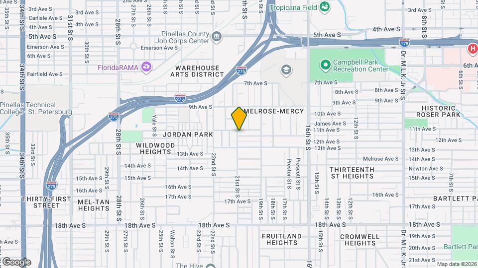 1102 21st St S Map and Location Details