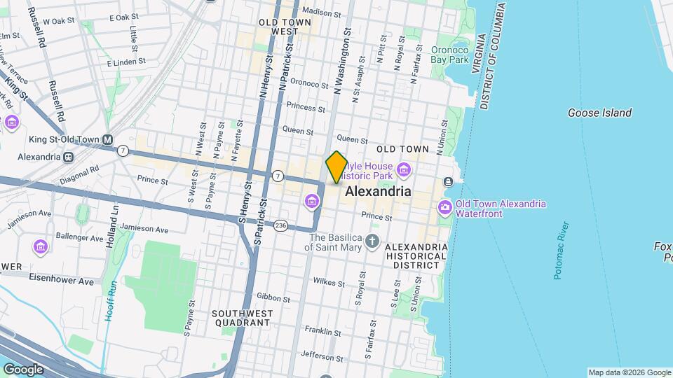 101 S Saint Asaph St, Unit #2 Map and Location Details