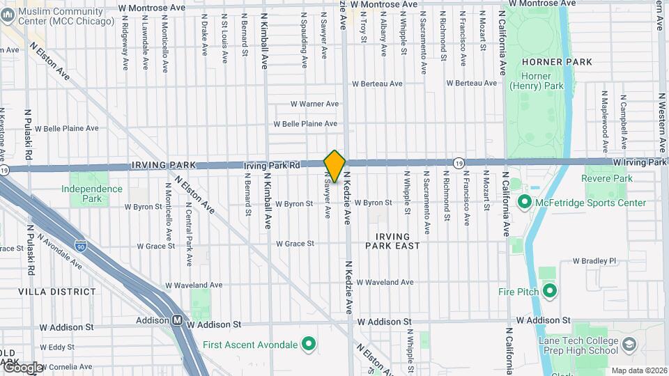 3921 N Sawyer Ave Map and Location Details