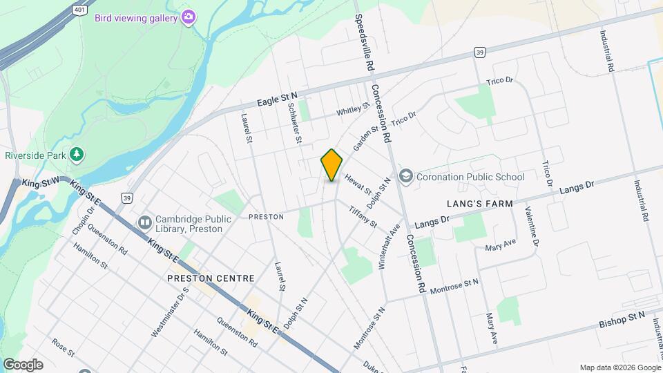 415 Garden St Map and Location Details