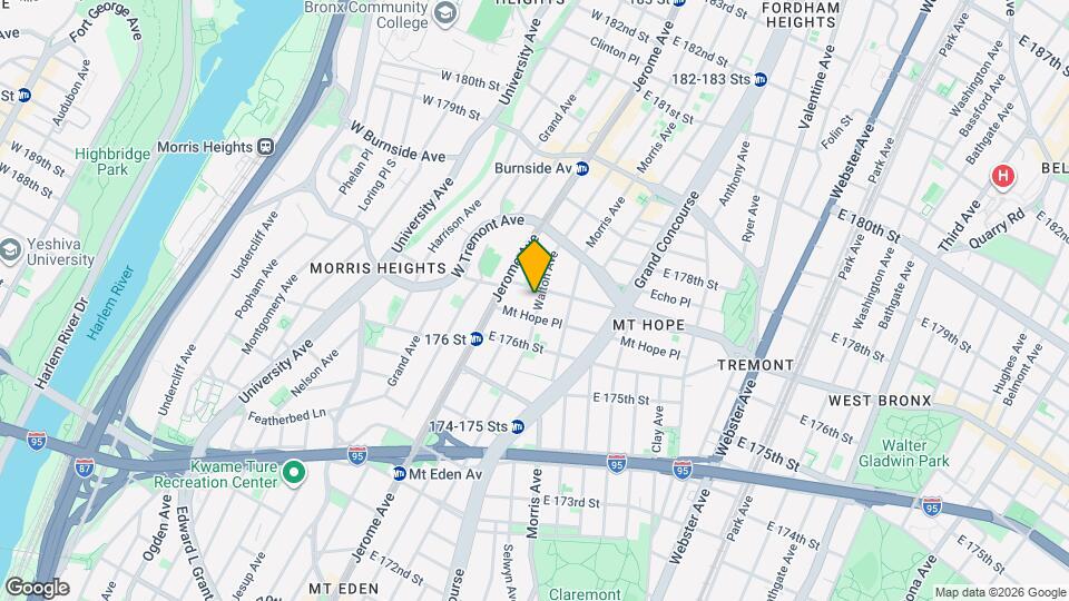 1895 Walton Ave Mapa y Detalles de la Ubicación