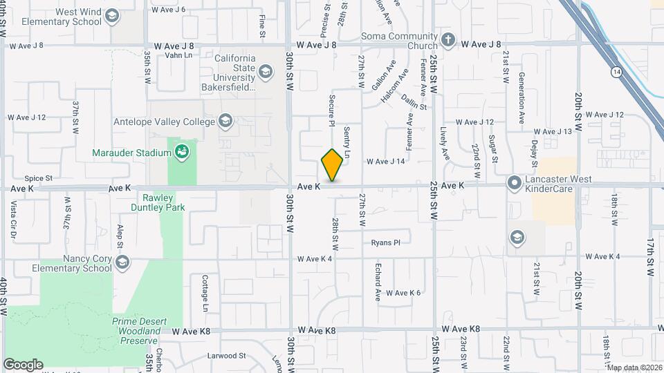 2827 W Avenue K 12 Map and Location Details