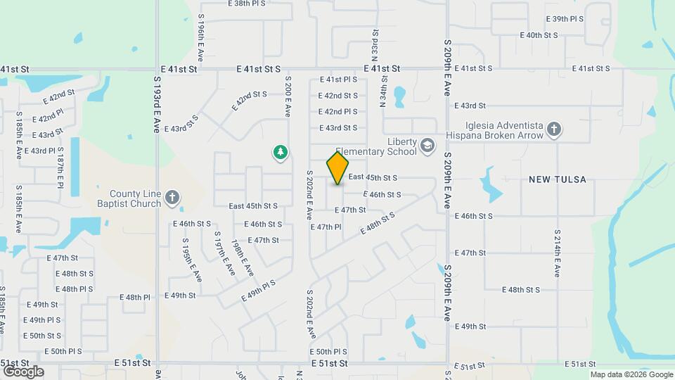 4580 S 204th E Ave Map and Location Details