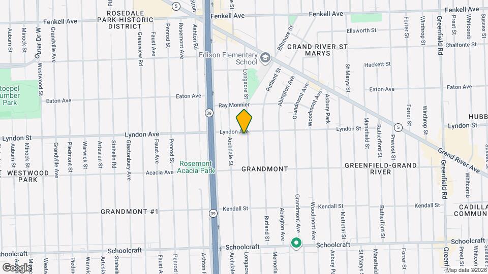 14447 Longacre St Map and Location Details