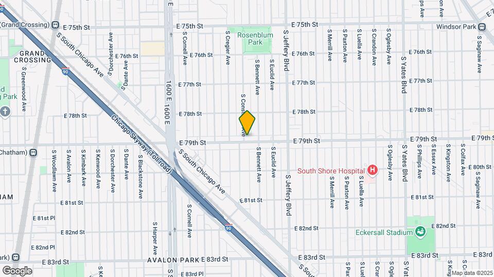7851 S Constance Ave Map and Location Details