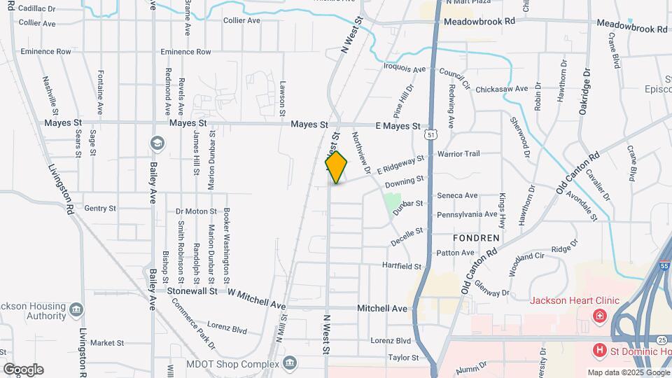 307 E Ridgeway St Map and Location Details