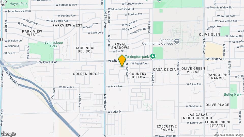 6558 W Townley Ave Map and Location Details