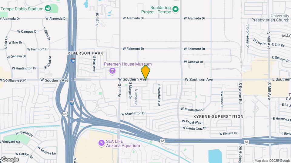 1205 W Southern Ave Map and Location Details