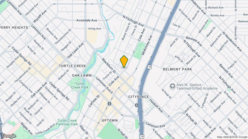 3835 Cole Ave Map and Location Details