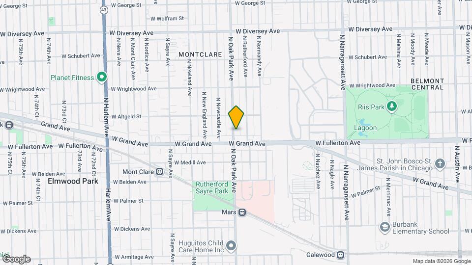 2415 N Oak Park Ave Map and Location Details