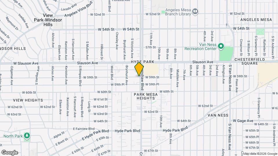 5903 S Crenshaw Blvd Map and Location Details
