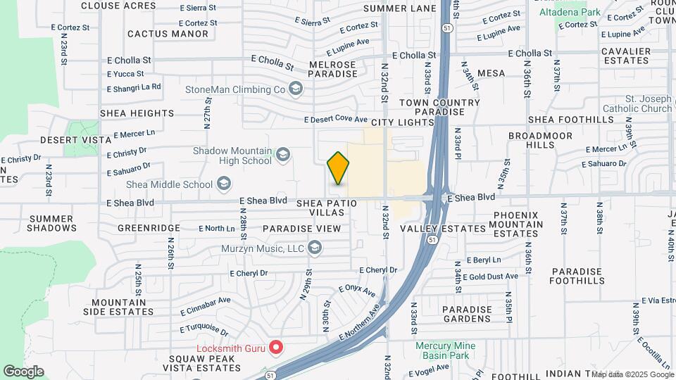 3040 E Shea Blvd, Unit 1 Mapa y Detalles de la Ubicación