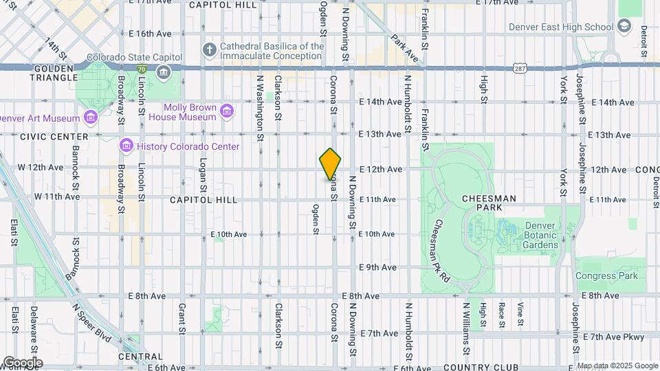 1133 Corona St Map and Location Details