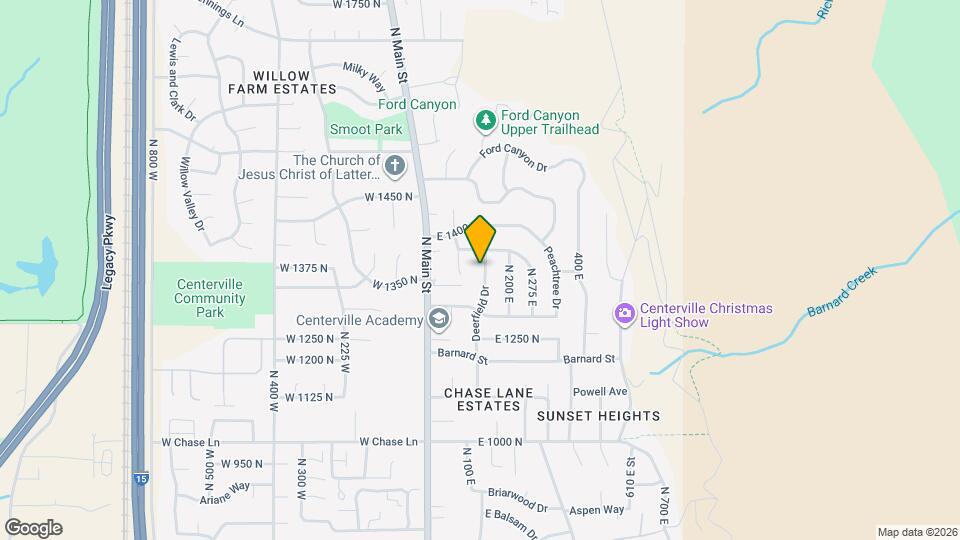 1343 N Deerfield Dr Mapa y Detalles de la Ubicación