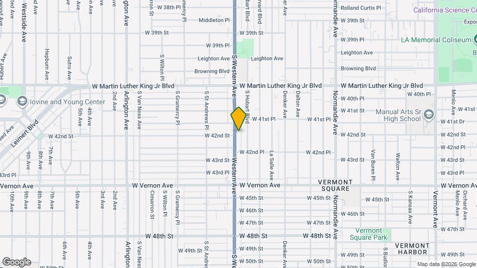 4186 S Western Ave Mapa y Detalles de la Ubicación