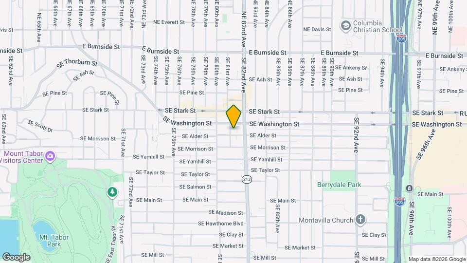 8105 SE Alder St Map and Location Details