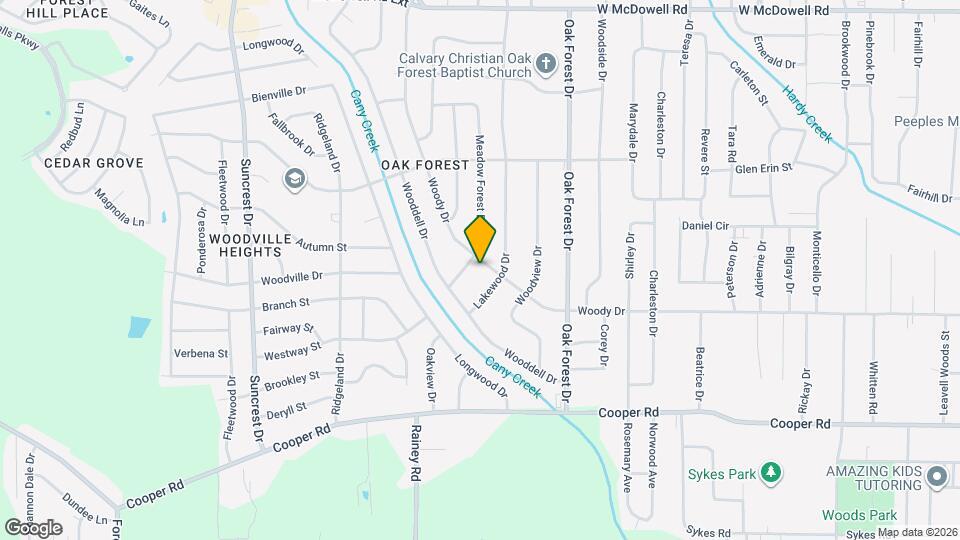1219 Woody Dr Map and Location Details
