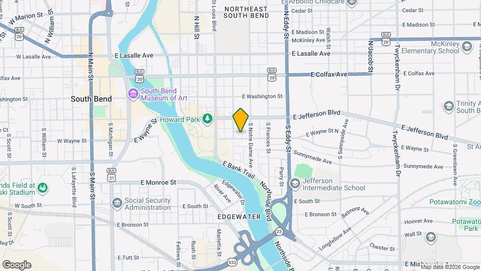 813 E Wayne St, Unit 1 Map and Location Details