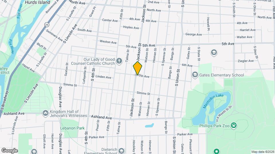 702 Jackson St Map and Location Details